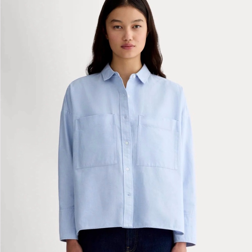 Everlane Light Blue Boxy Oxford